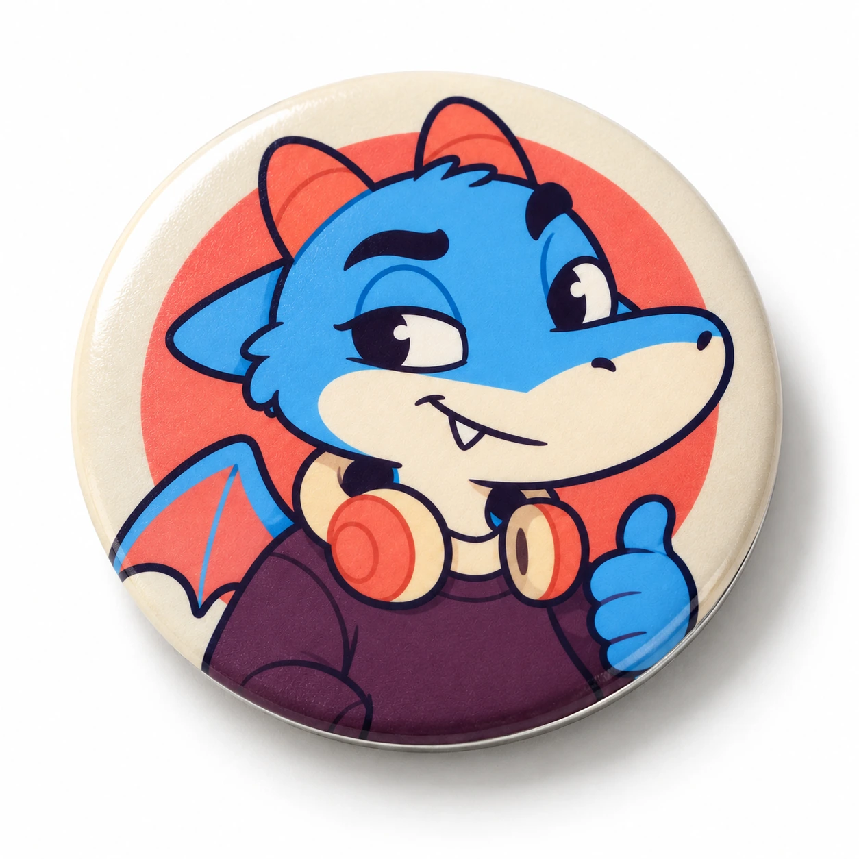 Round tinplate button badges concept mockup