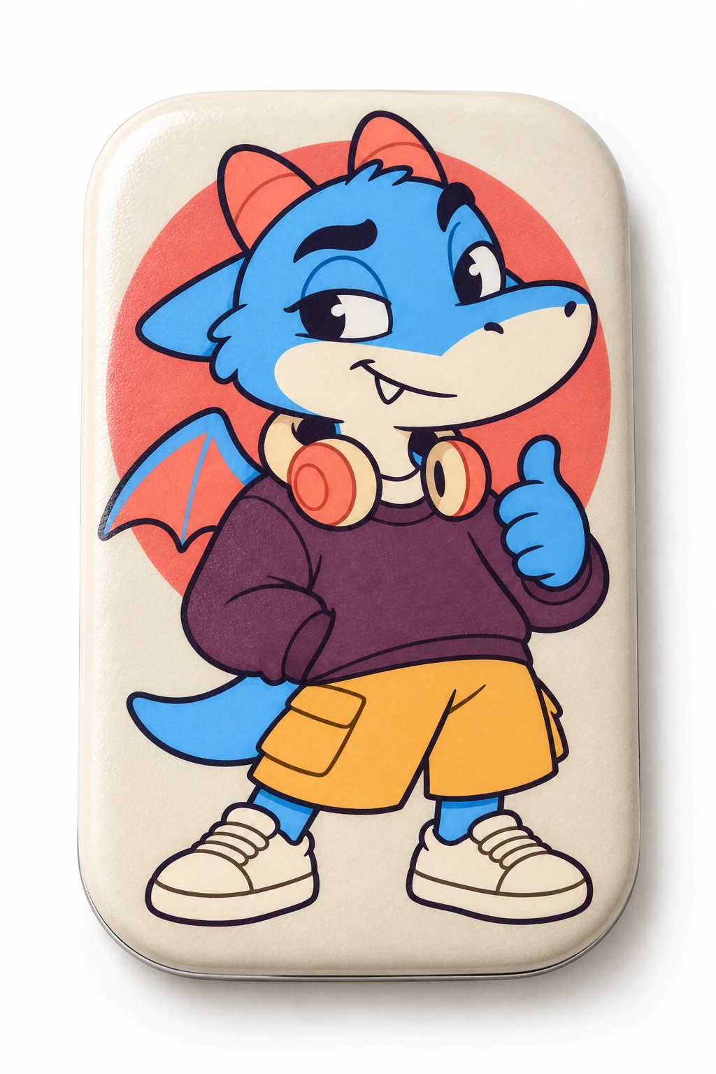 Portrait rectangle tinplate badges concept mockup
